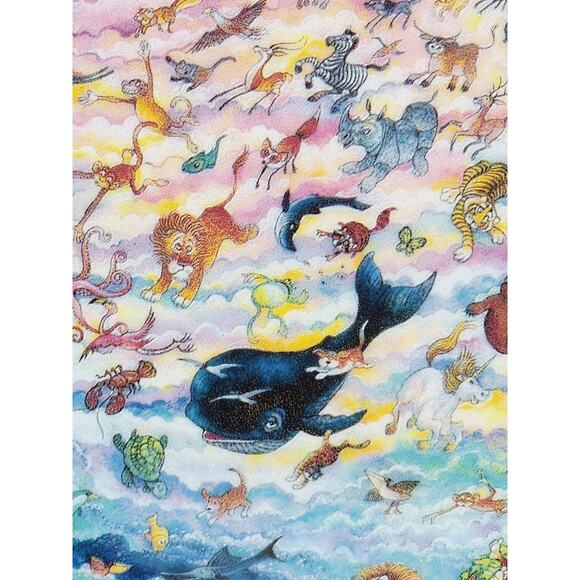 Wildlife & Marine Life Plate In The Beginning Wall Decor 8" Porcelain 80's Vtg - Picture 3 of 15